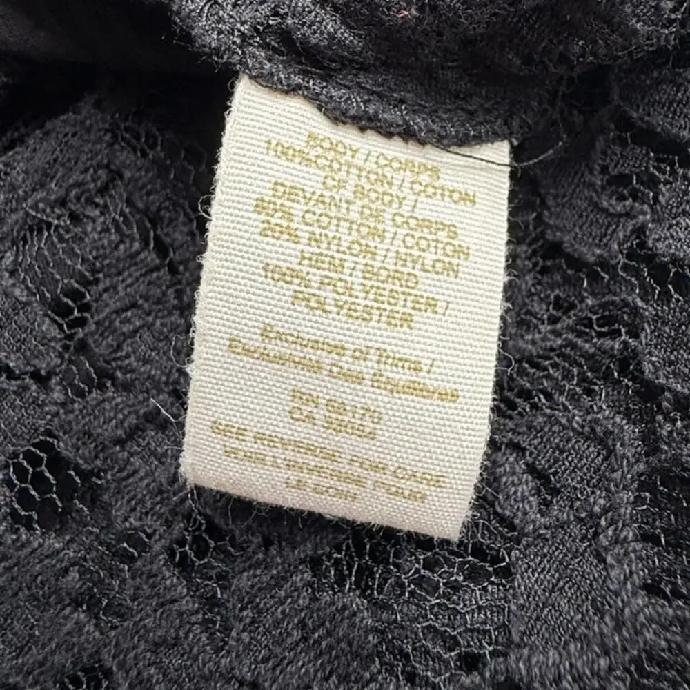 Free People Windows of Lace Black Fringe Sheer Top - Picture 5 of 7